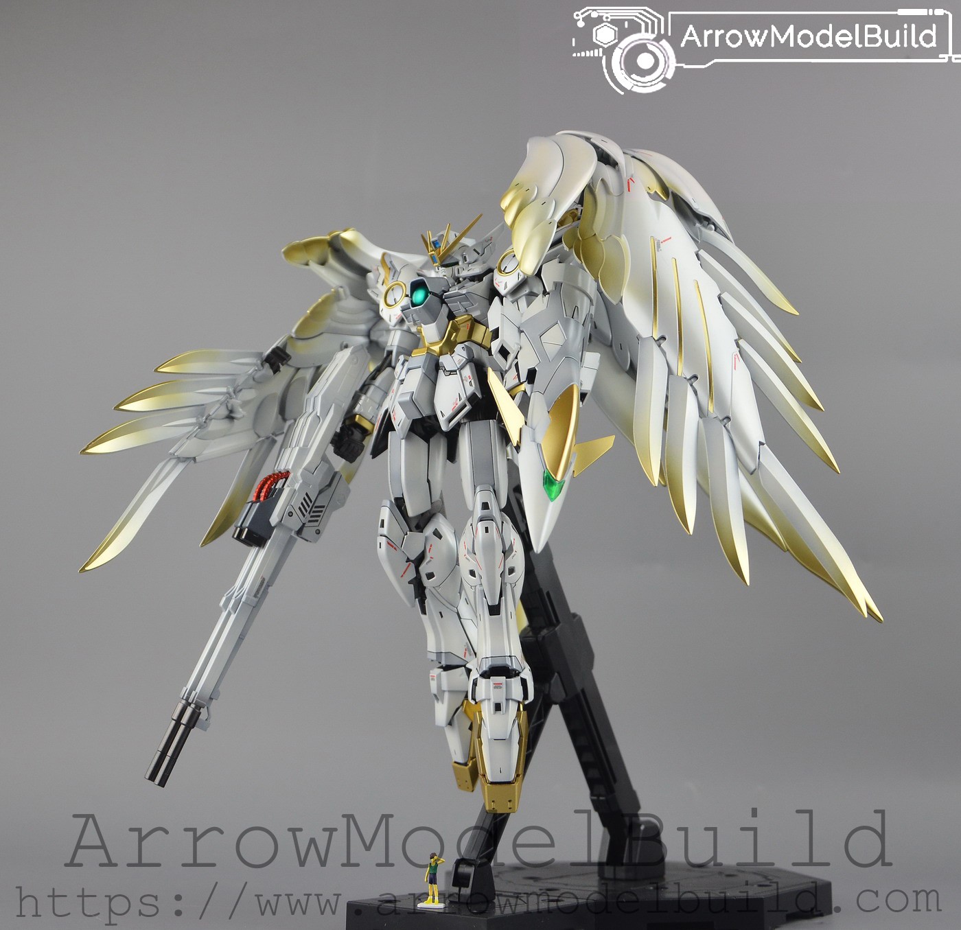Picture of AeroModelBuild Wing Gundam Snow White Prelude 2.0 Built & Painted MG 1/100 Model Kit