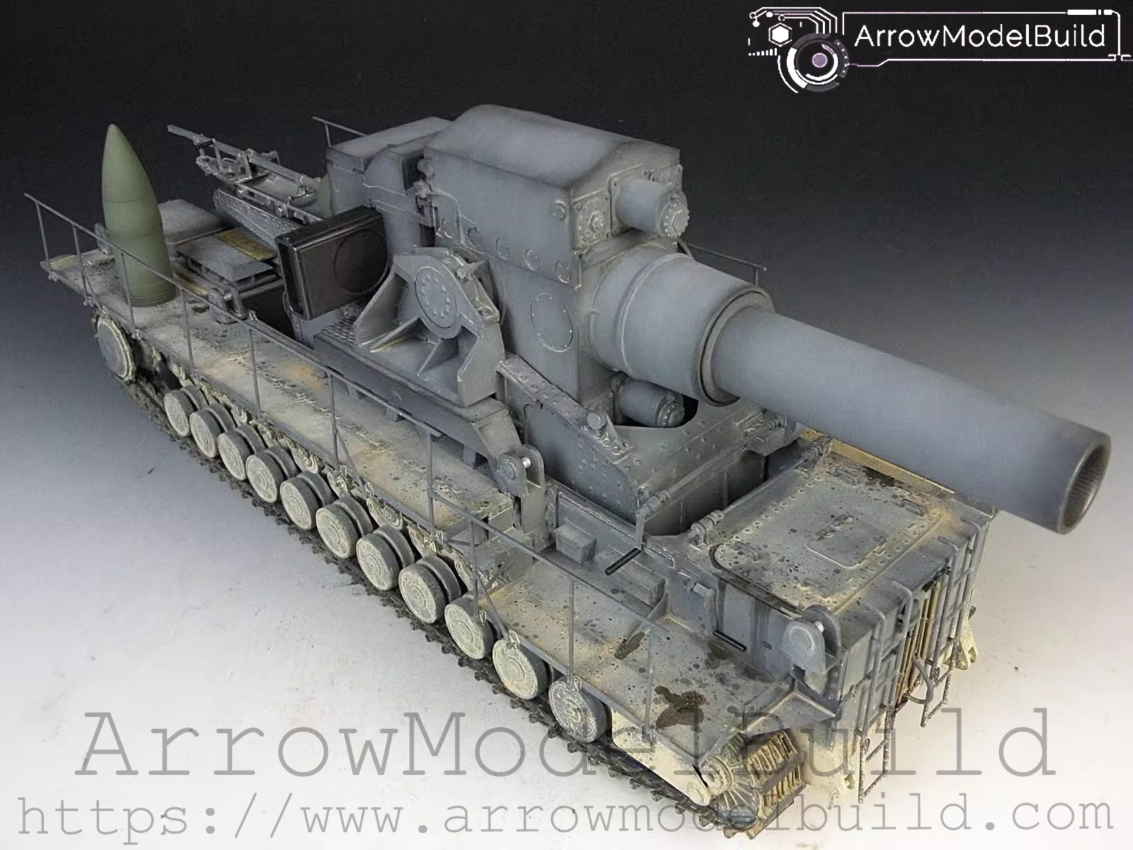 Picture of AeroModelBuild Trumpeter Carl Heavy Cannon Tank Vehicle Built & Painted 1/35 Model Kit