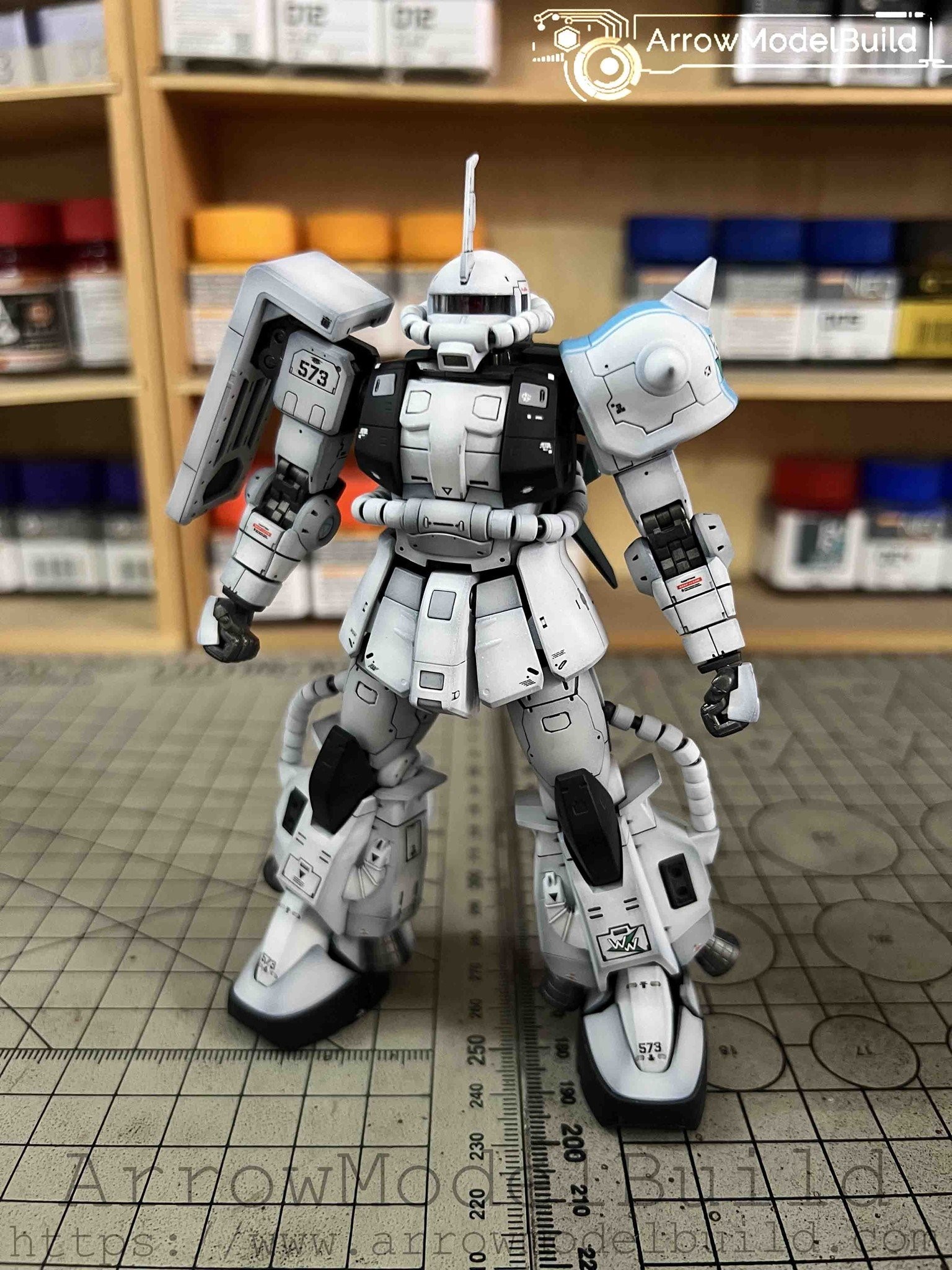 Picture of AeroModelBuild Shin Matsunaga Zaku (Shaping 2.0) Built & Painted RG 1/144 Model Kit