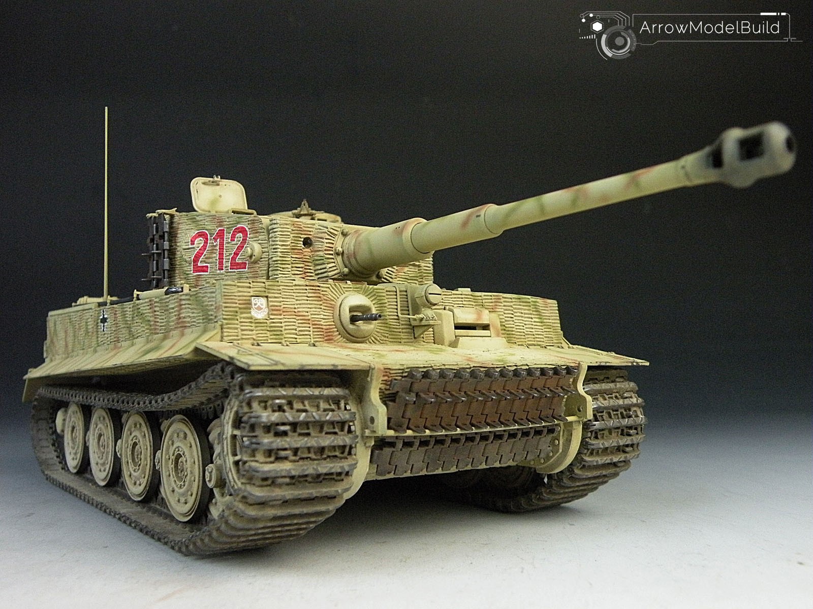 Picture of AeroModelBuild Tiger I Tank Number 212 Built & Painted 1/35 Model Kit