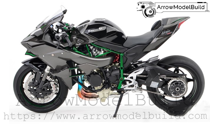 Picture of AeroModelBuild Tamiya Kawasaki Ninja H2R Motorcycle Built & Painted 1/12 Model Kit