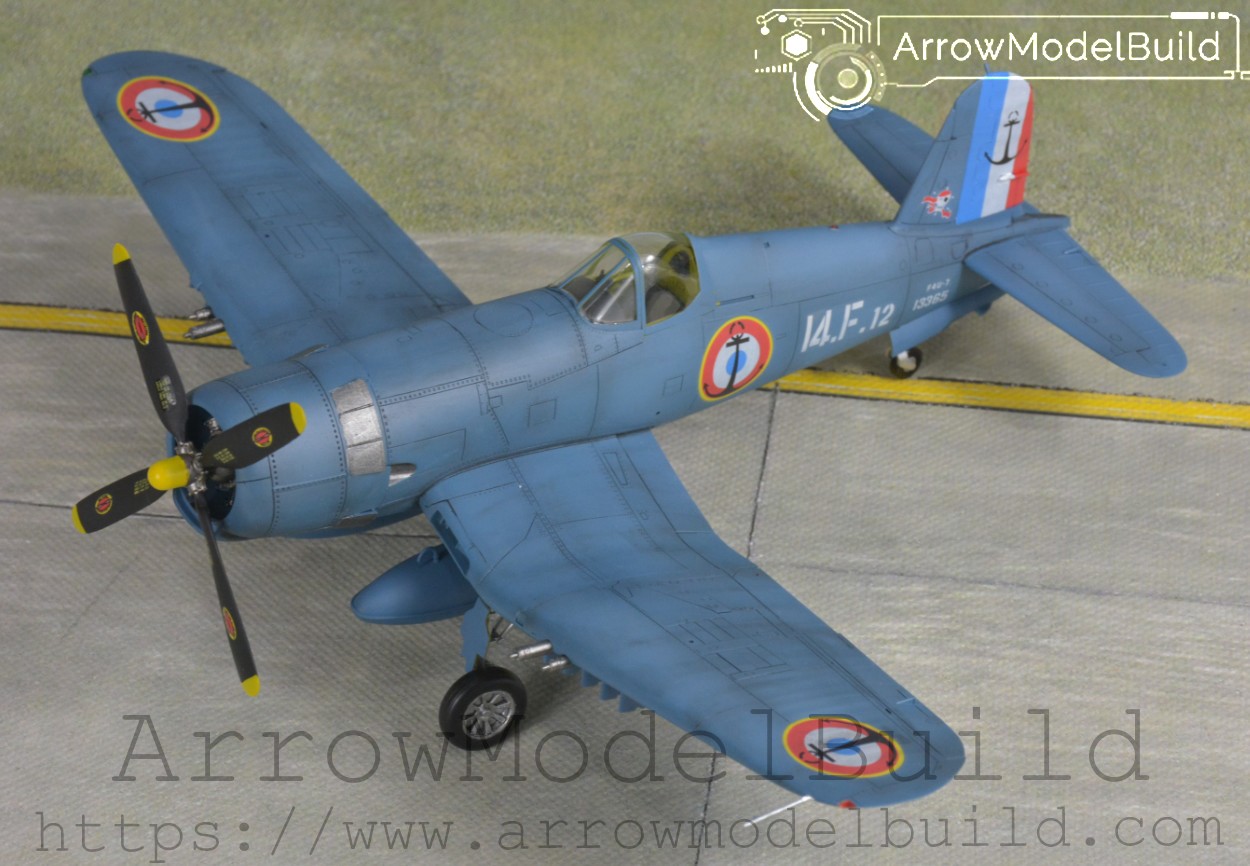 Picture of AeroModelBuild F-4U Pirate Carrier-based Fighter Jet Built & Painted 1/48 Model Kit