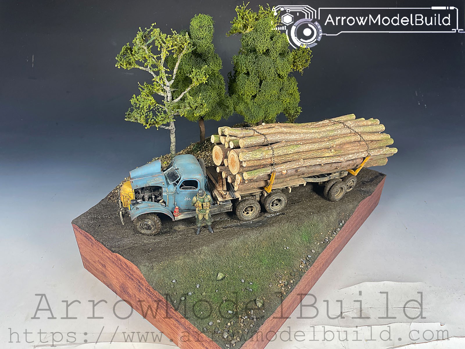 Picture of AeroModelBuild Lumberjack Scene Built & Painted 1/35 Model Kit