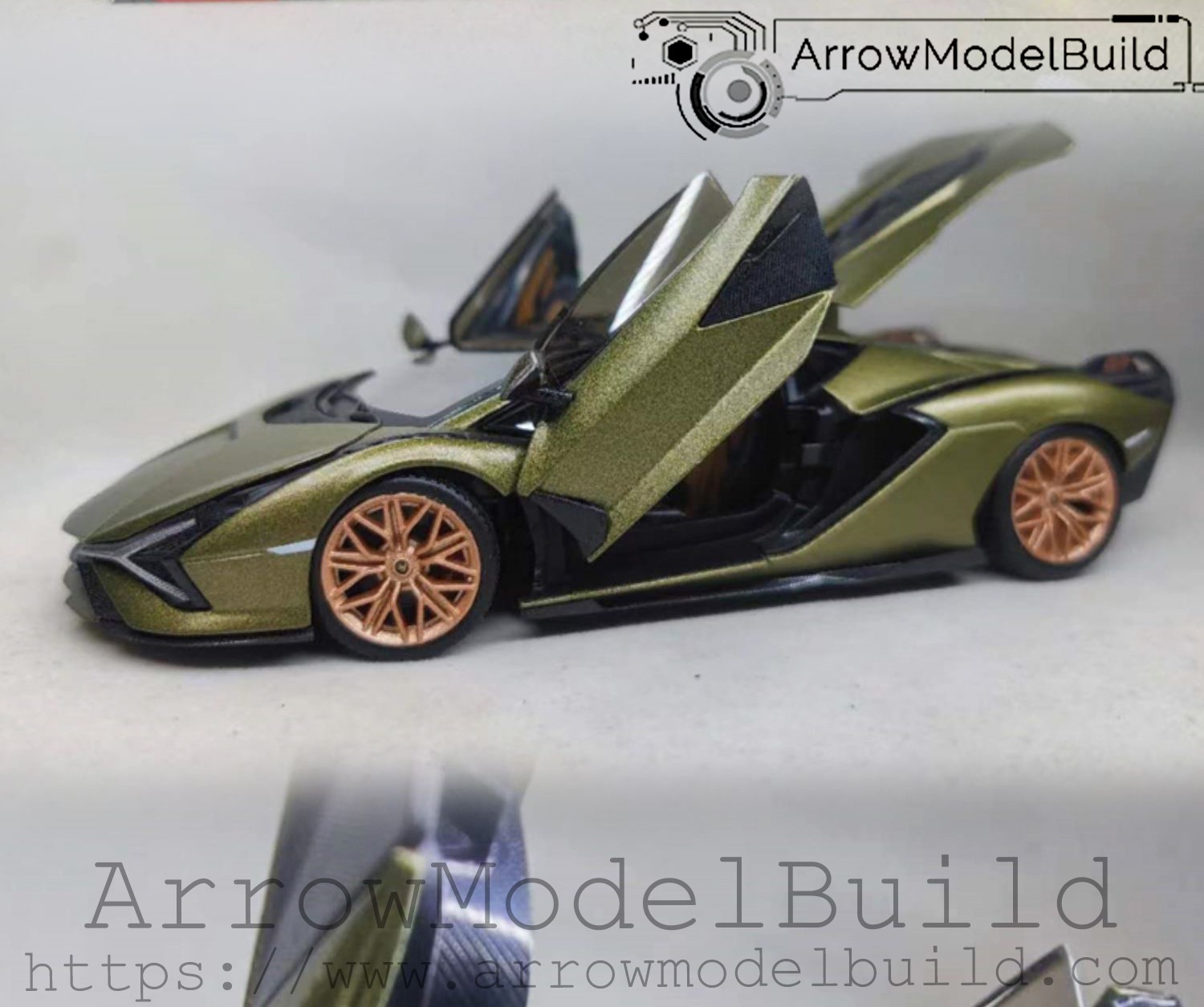 Picture of AeroModelBuild Lamborghini Sián FKP 37 (Green) Built & Painted 1/24 Model Kit